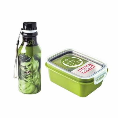 Marmita com Trava 850ml Garrafa Retrô Hulk 500ml Plasútil scaled