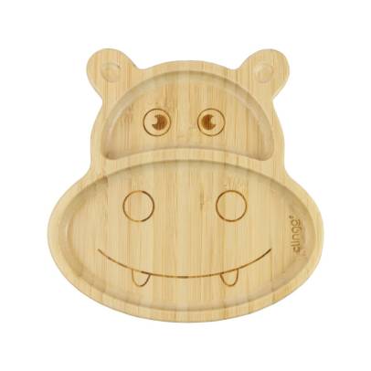 Prato de Bambu Hipopotamos com Ventosa Clingo